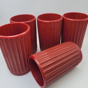 Yahtzee Texas Hold Em Game Red Dice Cup Replacement 5 Pieces Vintage Poker